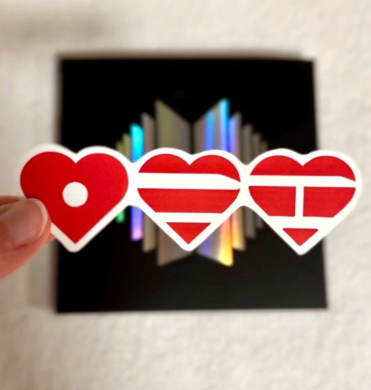 ARIRANG Hearts Logo Sticker
